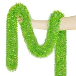 Christmas Tinsel Garland Tree, 33FT Lime Green Shiny Metallic For.... Fixed Price $29.14.