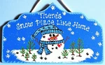 Place Like Home Snowman Sign Wall Door Hanger Plaque Winter Wooden. Fixed Price $13.99.