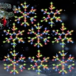 Tuanse 8 Pcs Christmas Silhouette Window Lights Snowflake With. Fixed Price $73.59.