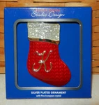Regent Square Studio Design Red Stocking Letter Collectible Ornament W/crystal. Fixed Price $13.95.