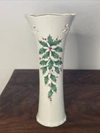 Lenox Holiday Dimension Collection 8.25 Holly Pierced Bud Vase (L6). Fixed Price $15.00.