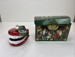 Old World Christmas Glass Blown Ornament Wind Up Teeth 44107 With Box! And Tag. Fixed Price $11.00.