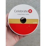 Celebrate Christmas Noel Wired Ribbon 1.5IN X 25FT Poinsettia Glitter. Fixed Price $14.98.