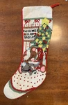Vtg Needlepoint Christmas Stocking For Sharing Tree Bear. Fixed Price $20.00.