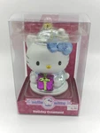 Hello Kitty Blue Present Christmas Ornament Sanrio 2007 Blown Glass. Fixed Price $15.00.