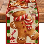 Mutakin Christmas Gingerbread Table Runner Seasonal Winter Kitchen Dining Linen. Fixed Price $18.87.