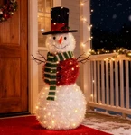 4FT Outdoor Snowman Lighted For Christmas Yard/lawn, 150 Lights Foldable Pop-.... Fixed Price $56.23.