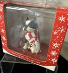 New Sandicast Boston Terrier Dog Christmas Ornament. Fixed Price $15.00.