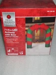 New 7' 6" Led Candy Cane Arch W/bow Airblown Inflatable Outdoor Christmas Gemmy. Fixed Price $89.99.