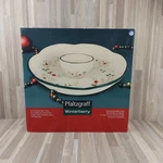New Pfaltzgraff Winterberry 109-660 Chip 'n Dip Plate & Bowl Set Original Box. Fixed Price $37.75.