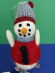 6" Wool Snowman Red Winter Vest Ornament Midwest Cbk Christmas Tree Decor New. Fixed Price $14.95.