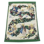 Wreath Christmas Holiday Angels Tapestry Wall Hanging Artist Lena Liu. Fixed Price $44.99.