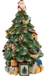 Spode Ceramic Lighted Multicolor Led 12" Tall Santa Christma Tree XT8792-XP BIX7. Fixed Price $99.99.