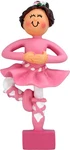 Ballerina Female Brown Personalized Christmas Tree Ornament. Fixed Price $18.25.