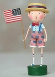Esc & Co Sammie's Stars Stripes Folk Art Figurine Lori Mitchell #17283 Nib. Fixed Price $51.99.
