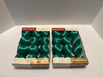 Pyramid Mills Company Inc Green Satin Sheen Ornaments Vintage Christmas 24 Balls. Fixed Price $15.00.