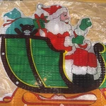 Northlight 17" Lighted Holographic Santa Sleigh Christmas Window Silhouette. Fixed Price $12.99.