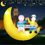 Dawdix 5FT Ramadan & Eid Mubarak Inflatable Decorations With Lights, Outdoor. Fixed Price $21.11.