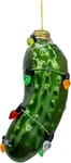Christmas Tree Pickle Ornament Wrapped In Lights Holiday Traditions. Fixed Price $13.99.