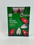 Home Accents C9 Led Lights 25CT Red/white 16FT Indoor/outdoor Nib 1004446996. Fixed Price $12.00.