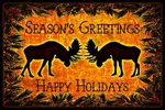 *alaska Moose Season's Greetings* 8X12 Metal Sign Usa Made! Welcome Christmas. Fixed Price $14.99.