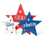 Glitzhome 11" Wooden Patriotic Americana Stars Table Topper. Fixed Price $118.50.