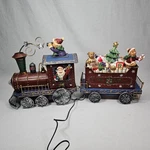 2007 Target 2-PC Fiber Optic Santa Claus/bears Christmas Train Color Changing. Fixed Price $99.99.