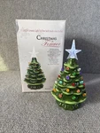 Ceramic Light Up Christmas Tree 7.5 Multicolor Bulbs Timer Green Vintage Style. Fixed Price $24.99.