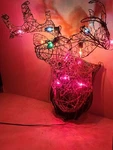 Gemmy Lighted Reindeer Wall Decor 2.5 Ft Wire Frame Multicolor Christmas. Fixed Price $49.95.
