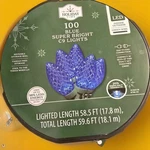 Holiday Time 100 Count Blue Led Super Bright C9 Christmas Lights Green Wire. Fixed Price $36.79.