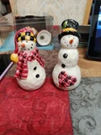 Bella Casa Christmas Snowman Salt And Pepper Shakers. Fixed Price $6.00.