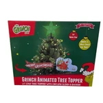 Mr Christmas Grinch Animated Tree Topper Lit Star Sleigh Banner 22IN Indoor Use. Fixed Price $70.00.