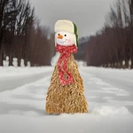 Snowman Head Hat Red Scarf 14.5" Christmas Tree Topper / Decoration Melrose. Fixed Price $12.00.
