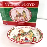 Fitz & Floyd Celebrate The Season Sentiment Dish Horse 2012 Christmas Holiday. Fixed Price $10.00.