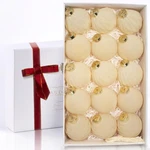 Obgora 15PCS 3.15" Beige Velvet Flocked Christmas Ornaments Balls. Fixed Price $17.67.