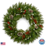 National Tree Company 24 In Unlit Frosted Berry Artificial Christmas Wreath. Fixed Price $71.98.