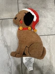 Target Wondershop Christmas 2024 Brown Dog With Santa Hat Shaped Throw Pillow. Fixed Price $18.99.