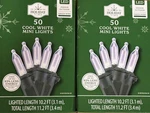 (2) New Holiday Time 50CT Cool White Led Lights Green Wire Wedding 100 Total. Fixed Price $9.25.