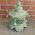 14 Tall Japanese Garden Pagoda Cast Iron Candle Lantern 5 Hand Bells. Fixed Price $189.99.
