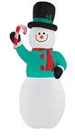 Gemmy 11' Tall Christmas Inflatable Snowman With Top Hat & Candy Cane. Fixed Price $75.99.