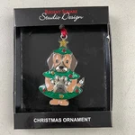 Studio Design Christmas Ornament Best Dog Metal Holiday Tree Brown Puppy Green. Fixed Price $14.00.