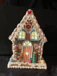 Raz 14" Claydough Pastel Colored Gingerbread House Christmas Figure. Fixed Price $79.99.