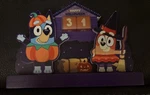 Bluey & Bingo Halloween Wooden Countdown Calendar W/ Movable Blocks Disney Ruz. Fixed Price $11.02.