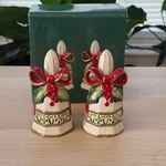 Fitz & Floyd Christmas Bells Salt Pepper Shakers Handcrafted Ceramic Set Of Tw. Fixed Price $24.99.