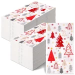 200 Pcs Christmas Paper Guest & Hand Towels, Red Disposable Napkins For Xmas .... Fixed Price $37.93.