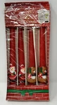 Decorative Christmas Set Of 4 Red Taper Candles 2 Santas/ Bears 10" Vtg Open. Fixed Price $11.99.
