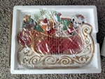 2002 Avon St. Nicholas Collection Ceramic Cookie Plate Dish Platter Santa Toys. Fixed Price $12.00.