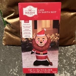Holiday Time Lion Santa Suit 4 Ft Christmas Airblown Inflatable Led New!. Fixed Price $14.75.