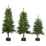 Northlight Set Of Alpine Artificial Christmas Trees 3', 4'AND 5'- Unlit. Fixed Price $182.49.