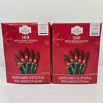 Holiday Time - 100 Red Mini Christmas Lights Green Wire 19.5FT Long Lot Of 2. Fixed Price $5.69.
